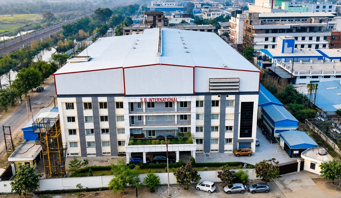 SB International factory front and campus